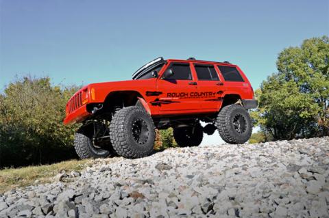 Jeep 50-inch Black Series Curved LED Light Bar Upper Windshield Kit 84-01 Jeep XJ Cherokee Rough Country