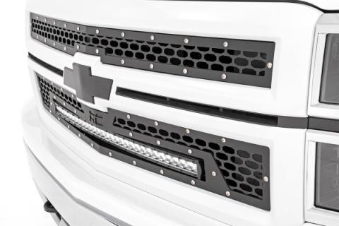 Mesh Grille w/30 Inch Black Series LED 14-15 Silverado 1500 Rough Country