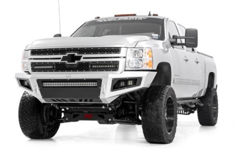 Mesh Grille w/Dual 12 Inch Black Series LEDs 11-14 Silverado HD Rough Country