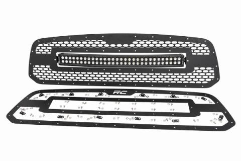 Dodge Mesh Grille w/30 Inch Dual Row Black Series LED 13-18 RAM 1500 Rough Country