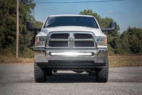 Dodge 40-inch Curved LED Light Bar Hidden Bumper Kit w/Chrome Series DRL LED For 10-18 Ram 2500/3500 Rough Country