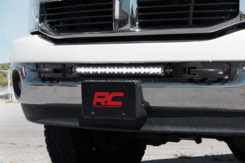 Dodge Hidden Bumper Kit w/ 20-inch LED Light Bar Chrome Series (03-18 Ram 2500/3500) Rough Country