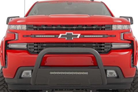 Chevy Dual 10 Inch LED Grille Kit Black Series 19-20 Silverado 1500 Rough Country