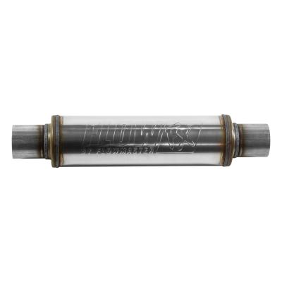 Flow Fx Muffler Flow Fx Muffler 2.50 In/Out Round Body Moderate Sound Stainless Steel Flowmaster