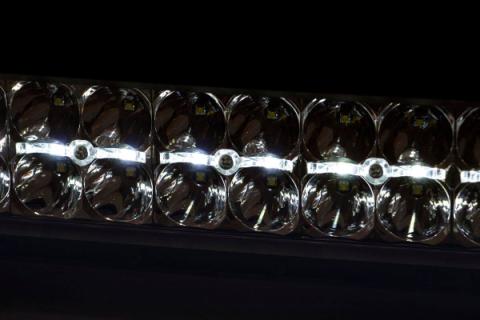 50 Inch LED Light Bar Curved Dual Row Chrome Series with White DRL Rough Country
