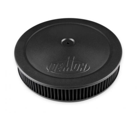 Demon Air Cleaner 14 Inch Black Demon Branded 14 Inch Black Air Cleaner Assembly With Reusable Gauze Style Filter Element Demon Fuel Systems
