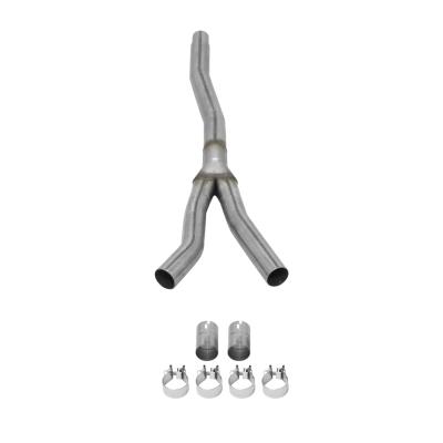No Resonator Scavenger Y-Pipe Kit Fits 2015-2023 Ford Mustang 2.3L Ecoboost Engines Flowmaster
