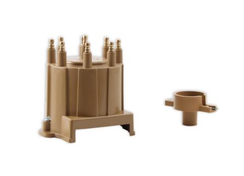 Distributor Cap &amp; Rotor Kit Hei Style Tan 1987-1993 Various GM Screw Down Cap ACCEL