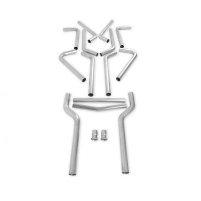 U-Fit Dual Exhaust Kit 16 Pc. Universal Dual Exhaust Tubing Kit 2.50-Inch Mandrel-Bent 409 Stainless Steel Tubing Flowmaster