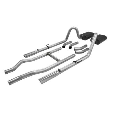 American Thunder Crossmember-Back Exhaust System 1955-1957 Chevrolet Cars With V8 Engine Aggressive To Moderate Sound Flowmaster