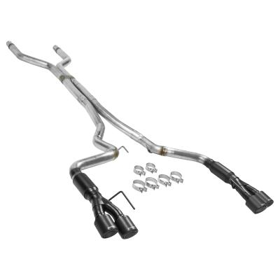 Outlaw Cat-Back Exhaust System Fits 2018-2023 Mustang Gt 5.0L Coupes &amp; Convertibles Without Factory Active Performance Exhaust Valves. 3.00-Inch With Carbon Fiber Tips Aggressive Sound Flowmaster