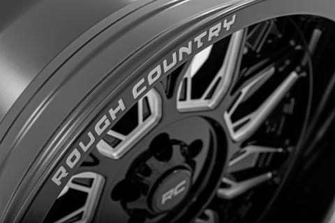 86 Series Wheel One-Piece Gloss Black 20x10 5x5 -19mm Rough Country