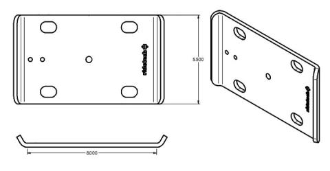 Large U-Bolt Plate 5.5 Inch X 9 Inch For 3 Inch Axle Housing Ridetech