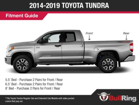 Flush Fit Retractable Tie-Down Anchors '14 -19 Toyota Tundra Regular Cab Extended Cab Hard Card Bullring