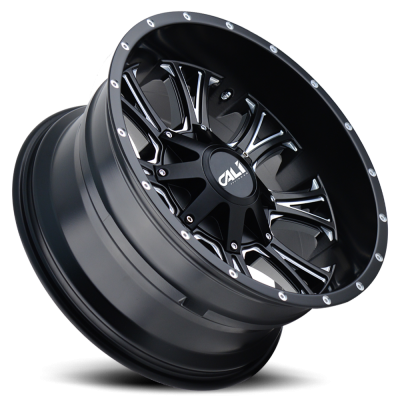 Cast Aluminum Wheels Americana 9101 SB 20x12 Milled Spokes Satin Black 5 On 127/5 On139.7 Bolt Pattern -44 Offset Cali Offroad Wheels