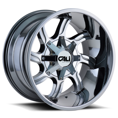 Cast Aluminum Wheels Twisted 9102 CH 22x12 Chrome 6 On 135/6 On139.7 Bolt Pattern -44 Offset Cali Offroad Wheels