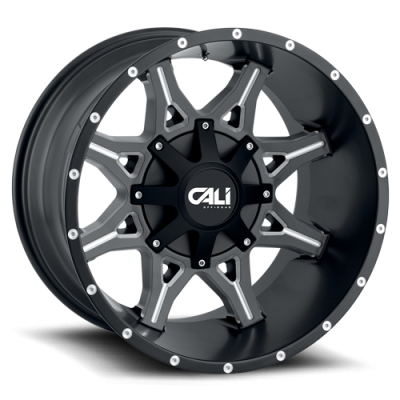 Cast Aluminum Wheels Obnoxious 9107 SB 20x9 Milled Spokes Satin Black 5 On 127/5 On139.7 Bolt Pattern 18 Offset Cali Offroad Wheels