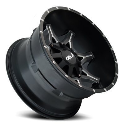 Cast Aluminum Wheels Obnoxious 9107 SB 20x9 Milled Spokes Satin Black 5 On 127/5 On139.7 Bolt Pattern 18 Offset Cali Offroad Wheels