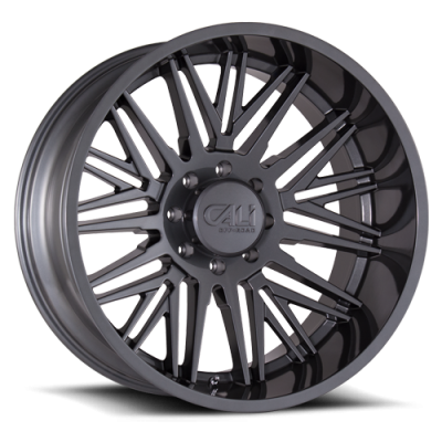 Cast Aluminum Wheels Rawkon 9109 SL 24x12 Graphite 6 On 135 Bolt Pattern -51 Offset Cali Offroad Wheels