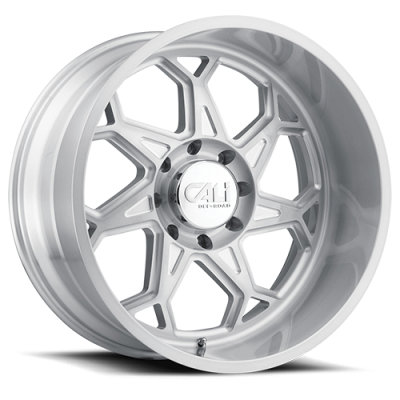 Cast Aluminum Wheels Sevenfold 9111 SL 24x12 Brushed Brushed Silver 8 On 165.1 Bolt Pattern -51 Offset Cali Offroad Wheels