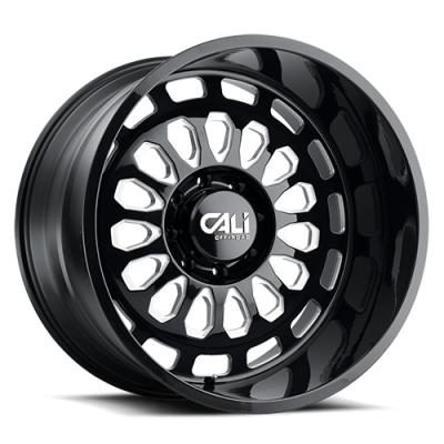 Cast Aluminum Wheels Paradox 9113 GB 22x12 Milled Spokes Gloss Black 6 On 135 Bolt Pattern -51 Offset Cali Offroad Wheels