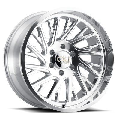 Cast Aluminum Wheels Purge 9114 PO 20x10 Milled Spokes Polished Silver 5 On 127 Bolt Pattern -25 Offset Cali Offroad Wheels