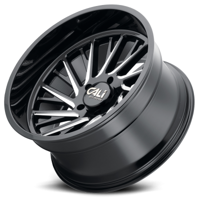 Cast Aluminum Wheels Purge 9114 GB 24x14 Milled Gloss Black 6 On 135 Bolt Pattern -76 Offset Cali Offroad Wheels