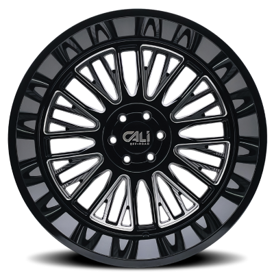 Cast Aluminum Wheels Vertex 9116 BM 20x10 Milled Gloss Black 5 On 127 Bolt Pattern -25 Offset Cali Offroad Wheels