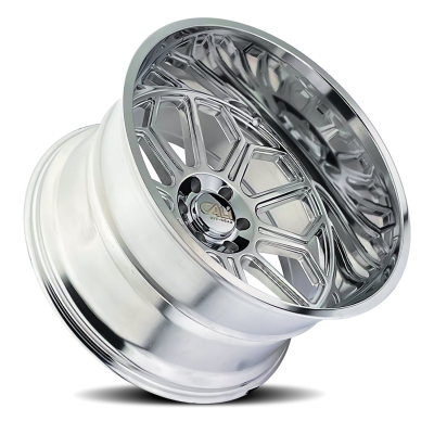 Cast Aluminum Wheels Auburn 9117 PO 22x12 Milled Spokes Polished 6 On 135 Bolt Pattern -51 Offset Cali Offroad Wheels
