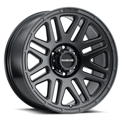 Aluminum Wheels 17x9 Outlander 944B Satin Black 0 Offset 8 on 165.1 Bolt Pattern 125.2 Bore Raceline