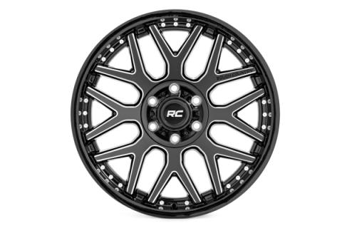 95 Series Wheel Machined One-Piece Gloss Black 22x10 6x135 -19mm Rough Country
