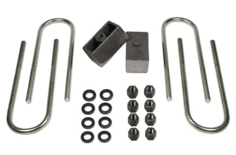 2 Inch Rear Block &amp; U-Bolt Kit 73-87 Chevy Truck/GMC Truck/73-91 Suburban/Tahoe/Jimmy 1/2 Ton 4WD Tuff Country