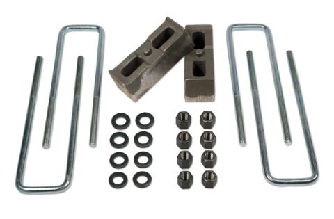 Rear Block &amp; U-Bolt Kit 2 Inch 01-10 Chevy Silverado/GMC Sierra 3500 / 3500HD 4WD Tuff Country