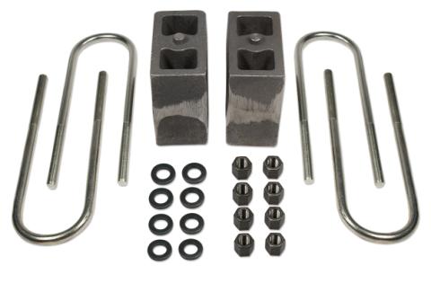 5.5 Inch Rear Block &amp; U-Bolt Kit 99-16 Ford F250/F350 4WD with Factory Overloads Tapered Tuff Country