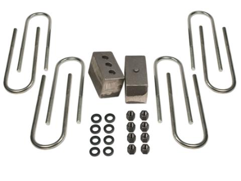 4 Inch Rear Block &amp; U-Bolt Kit 03-13 Dodge Ram 2500 03-12 Dodge Ram 3500 4WD w/3.5 or 4 Inch Rear Axle Tuff Country