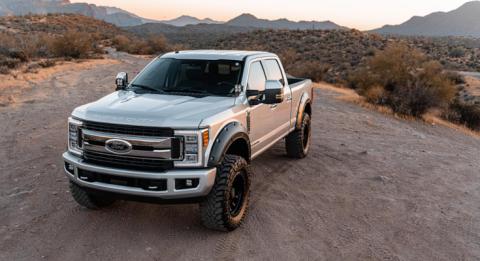 Defender Pocket Fender Flares Flat Black Ford Super Duty 2WD/4WD (17-22) Rough Country