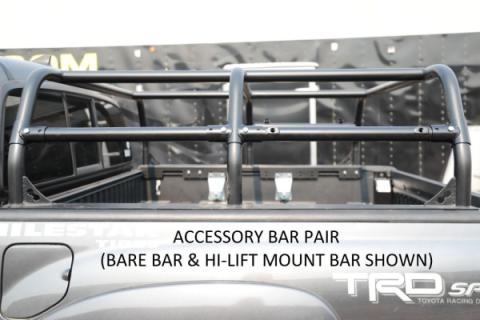 Tacoma Pack Rack Accessory Bar 05-Present Toyota Tacoma Long Bed Pair 1 No Mount and 1 Hi-Lift All Pro Off Road