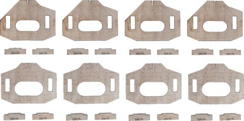 16-23 Toyota Tacoma, 10-23 Toyota 4Runner and 10-14 Toyota FJ Cruiser Weld-on Lower Control Arm Cam Tab Gussets All Pro Off Road