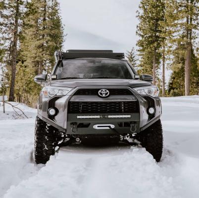 14-23 Toyota 4Runner Low Profile Front Bumper Side Supports Bare All Pro Off Road