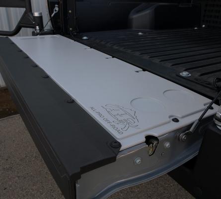 05-23 Toyota Tacoma Overland Tailgate Table Divided Cutting Board Gray All Pro Off Road