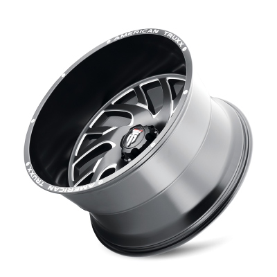 Xclusive AT1907 Satin Black Milled 22X12 5-150 -44MM 110.5MM Off Road Wheels American Truxx