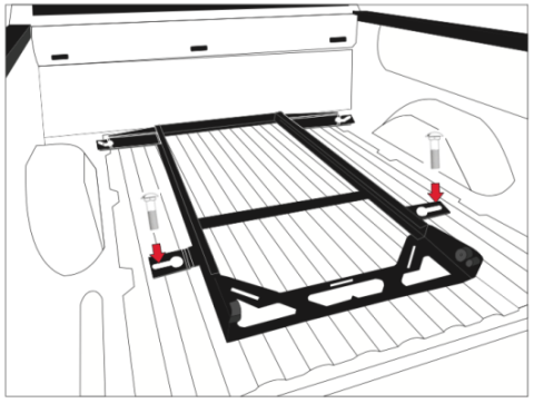 Ford F150 15-16 No-Drill Factory Mount Install Kit Bedslide