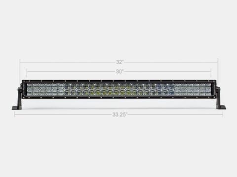 32 Inch Spot Dual Row 5D Optic OSRAM LED Bar Cali Raised LED