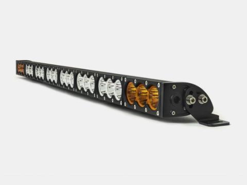 43 Inch Amber/White Dual Function LED Bar Single Row Cali Raised LED