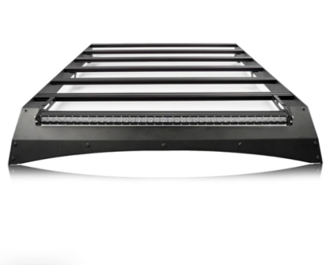 2014-2021 Tundra Crew Max Economy Roof Rack - Rack and 42 in Single Row - Amber - Light Bar LED Light Bar - Amber - Tall Cali Raised LED