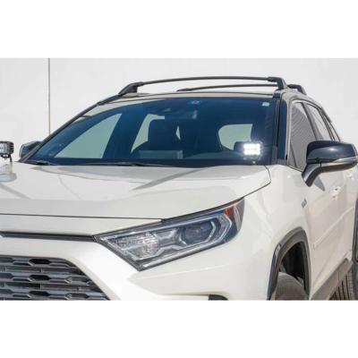 2019-Present RAV4 Ditch Mount Kit-(2) 3X2 18W Amber LED Pods Toyota OEM Square Style Ditch Lights Switch Cali Raised LED