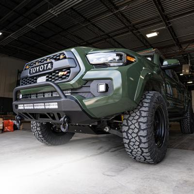 16-Up Tacoma Stealth Bumper 32 Inch LED Bar Spot Beam No Switch 32 Inch Combo Beam with Relocation Mounts No Switch No Winch No D-Ring Cali Raised LED
