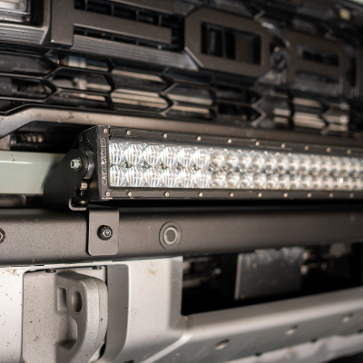 Bumper Light Bar Mounting Kit Fits 21-Present Ford Bronco Raptor - 5D Optic Osram 32 Inch Dual Row Bar (Spot Beam) Cali Raised LED