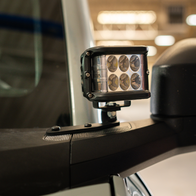 Ditch Light Mount Kit Fits 21-Present Ford Bronco Raptor - (2) 3X2 18W Amber LED Pods/(2) 3X2 18W Amber LED Pods Cali Raised LED