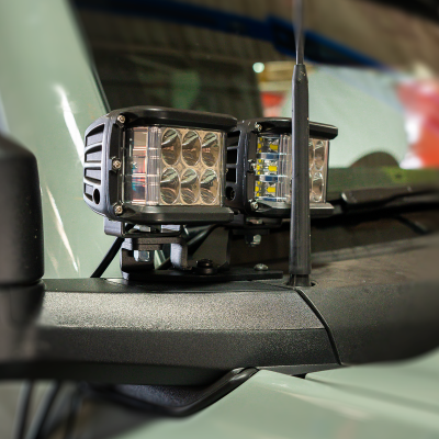 Ditch Light Mount Kit Fits 21-Present Ford Bronco Raptor - (2) 27W Side Projecting LED Pods/(2) 27W Side Projecting LED Pods Cali Raised LED